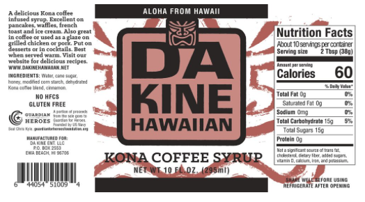 KONA COFFEE SYRUP